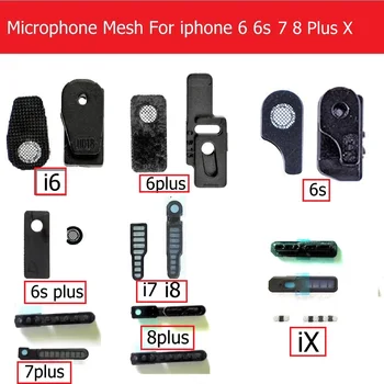 1 комплект клейкой микрофонной сетки от пыли для iPhone 6 6s 7 8 plus X Пылезащитный фильтр для микрофона на рамке с клеевой наклейкой 3 м
