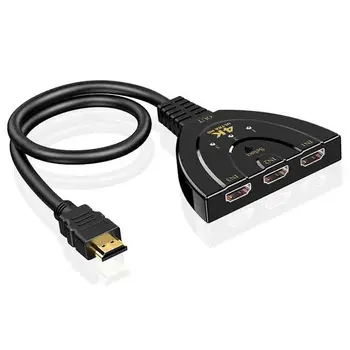 1080P 4K*2K 3D Mini 3 Порта HDMI-совместимый KVM-Переключатель 4K Switcher HD Splitter 3 в 1 Видеоадаптер с выходом для DVD HDTV Xbox PS3 PS4