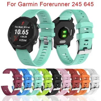 20 мм Силиконовый Ремешок для Часов Ремешок для Garmin Vivoactive 3 HR Forerunner 245 645 Смарт-браслет Huawei Watch 2