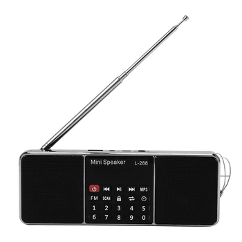 2X Мини Портативный Перезаряжаемый Стерео Динамик Fm-радио L-288 с ЖК-экраном, Поддержка Tf-карты, USB-диска, музыкального mp3-плеера