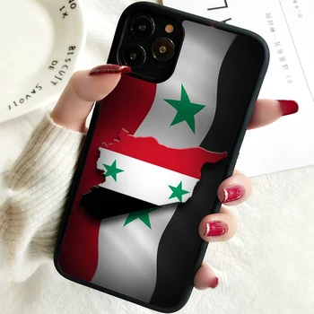 5 5S SE 2020 Чехол для Телефона Чехол для iPhone 6 6S 7 8 PLUS X XS XR 11 12 13 MINI 14 PRO MAX Резиновый Силиконовый Флаг Сирии