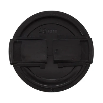 5X Камера Пластиковая боковая защелка на передней крышке объектива Защитная крышка Черный 49 мм