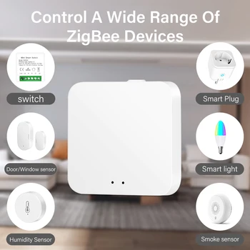 Tuya Bridge Smart Home Gateway Hub Устройства дистанционного управления Через Smart Life Стабильное и надежное беспроводное приложение Работает с Alexa