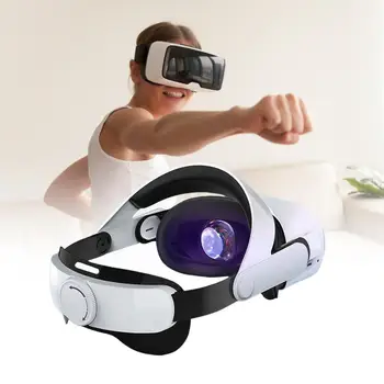 VR-повязка на голову, регулируемая для снятия давления, Эргономичный ремешок для виртуальной гарнитуры, сменный ремешок для аккумулятора, совместимый с Oculus Quest 2