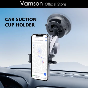 Автомобильная присоска Vamson из алюминиевого сплава для телефона Cilp для iPhone Xiaomi Samsung для GoPro Hero 11 10 9 8 для аксессуаров Insta360 X3