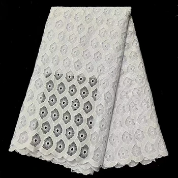 Африканский гипюровый шнур Кружевная ткань с пайетками Высококачественная Нигерийская водорастворимая кружевная ткань для женских платьев RFY1-16