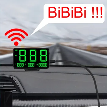 Большие шрифты Светодиодный Дисплей Для укладки автомобиля Проектор Для Отображения Высоты Пробега КМ/ч МИЛЬ/ч C60s/C80 Автомобильный GPS Спидометр Автомобильный Головной Дисплей