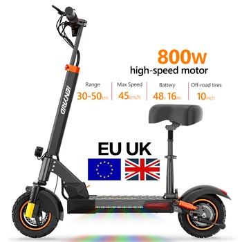Британский склад M4 Pro S + 10-дюймовый электрический мотоцикл мощностью 800 Вт, внедорожные складные быстрые скутеры для взрослых