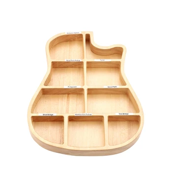 Деревянные гитарные детали, Коробка для хранения Медиатора, Персонализированная Для запасных частей гитары