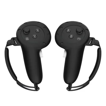 Для Oculus Quest 3 VR Защитный чехол для сенсорного контроллера виртуальной реальности Силиконовый с ремешком, ручка для захвата аксессуаров виртуальной реальности-черный