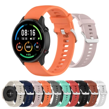 Для Xiaomi Mi Watch Цветной Спортивный Ремешок 22 мм Силиконовый Ремешок Для Часов Наручный Ремешок Для Garmin Venu 2 / Vivoactive 4 Аксессуары Для Браслетов