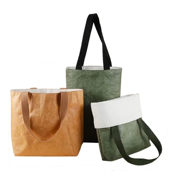Женщины, дамы и девушки, повседневная Многоразовая Моющаяся Экологичная бумажная сумка-тоут Dupont Tyvek для покупок через плечо.