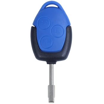 корпус пульта дистанционного управления с 3 кнопками и ключи для Ford transit синего цвета