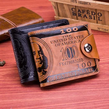 Кошелек Мужской короткий Европейский и американский модный бренд, индивидуальный Долларовый кошелек с двойной пряжкой, Серебряная сумка с несколькими картами