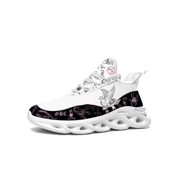 Кроссовки Lil Peep Rapper на плоской подошве, мужские женские кроссовки в стиле хип-хоп, спортивные кроссовки для бега, кроссовки на шнуровке, сетчатая обувь на заказ.