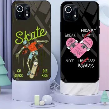 Крутой Чехол Для телефона Skate Стеклянная Крышка Для Xiaomi 12X Pro 11 Poco F3 T LITE 10 NOTE 9 8 S 5G A T S Redmi Hot
