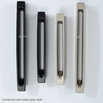 Легкая роскошь, современная простота, дверные ручки из цинкового сплава, выдвижные ящики, ручки кухонного шкафа, ручка шкафа 96-128 мм