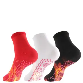 Лечебные самонагревающиеся носки, Моющиеся Хлопчатобумажные носки унисекс с защитой от замерзания, Удобные массажные носки для ухода за ногами, мужские