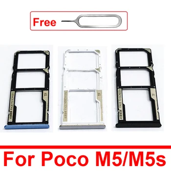 Лоток для SIM-карты для Xiaomi Poco M5 M5S Слот для SIM-карты Держатель лотка для SD-карты Запасные части адаптера