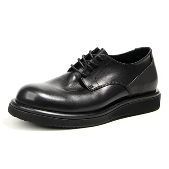 Мужская деловая обувь на шнуровке из воловьей кожи, мужская высококачественная обувь из натуральной кожи, мужские модельные туфли, летняя весенняя мужская дизайнерская обувь