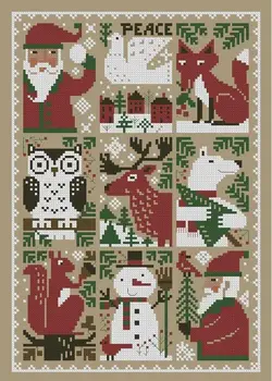 Набор для вышивания крестиком в скандинавском стиле, домашнее рукоделие, Вышивка крестиком, украшения для рисования, СДЕЛАЙ сам, Рождественские праздники, 29-38