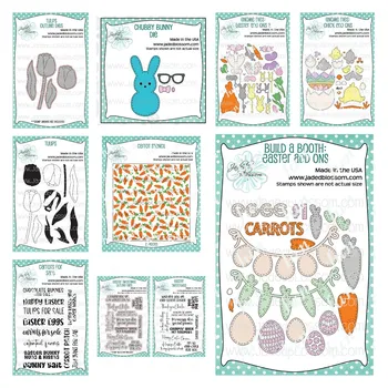 Новые Штампы Gnome для 2023 Пасхальный Кролик Морковь Прозрачный Набор Штампов и Трафаретов для Украшения Поздравительных Открыток Diy Craft для Скрапбукинга