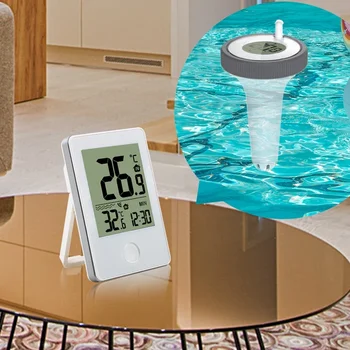 Плавающие Часы Fanju Датчик Термометра Для Бассейна Цифровой Монитор Температуры Водяной Бани Беспроводные Дистанционные Плавательные Аквариумы
