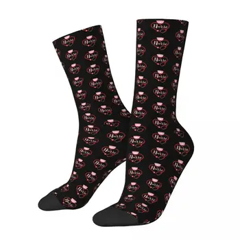 Подарки в виде стетоскопа с розовым сердечком, Зимние носки унисекс для кормления, носки для бега, Счастливые носки, уличный стиль, Сумасшедший носок