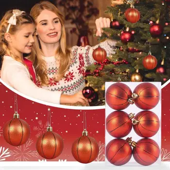 Прочный Рождественский шар весом 70 г, высокое качество, 6 шт./кор., украшения для рождественских шаров, принадлежности для вечеринок, подвеска в виде Рождественской елки, защита от падения