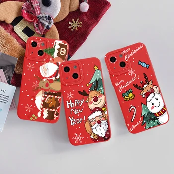 Рождественские Подарки Чехол Для Samsung Galaxy A53 A13 A12 A52 A51 A50 S22 S21 S20 A33 A32 A22 A71 Ultra FE Fan Edition Милый Бампер с изображением Лося
