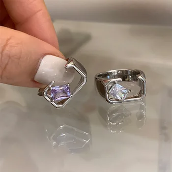 Серебряное кольцо с геометрическим камнем и белым жемчугом для женщин, изысканные ювелирные изделия, Регулируемое винтажное кольцо на палец, подарок на День рождения