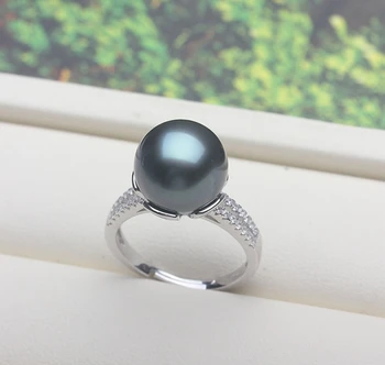 Серебряное кольцо с жемчугом S925 Кольцо с жемчугом морской воды Подлинное Кольцо с крупным жемчугом DR188