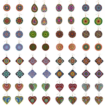 Серьги с алмазной росписью 5D DIY особой формы, вышивка крестиком, ювелирные аксессуары для женщин, подарок из мозаичных украшений для девочек