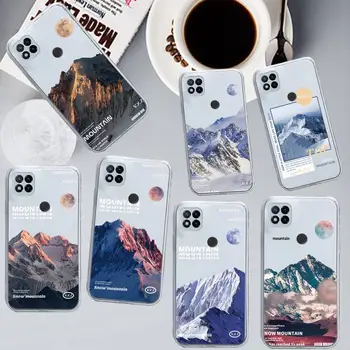 Чехол для телефона Golden snow Mountain sunset Прозрачный для Xiaomi redmi note 12 11 10 7 8 9 4G 5G T S i ultra poco X3 pro