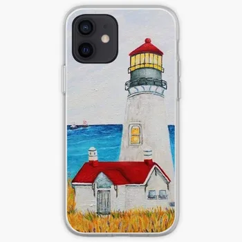 Чехол Для Телефона Lighthouse Watercolor Sea Для iPhone 14 13 12 11 XS X 8 7 6 Plus Mini Pro Max SE 2022 Мягкий Прозрачный Чехол Для Телефона